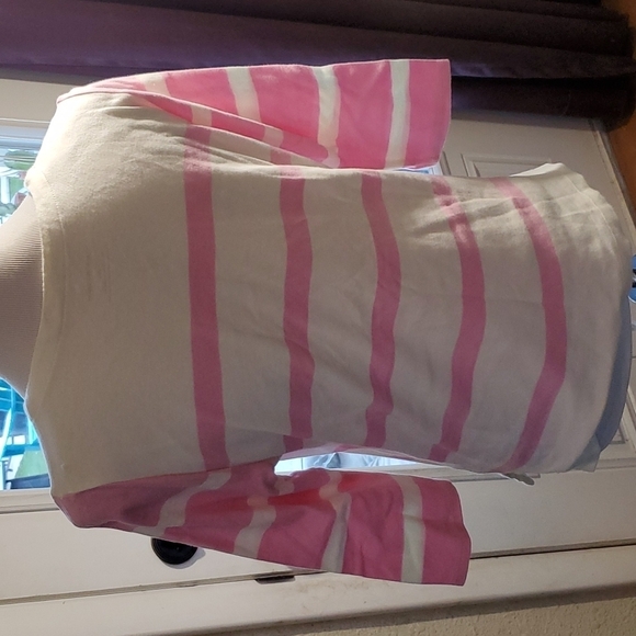 Talbots Stripe Top w/Button Detail SZ MD - Picture 4 of 6